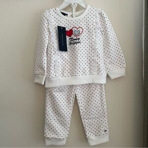 Tommy Hilfiger Girls Matching Sweatshirt and Sweatpants Set